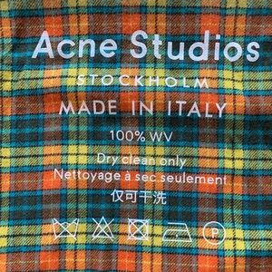Acne studios cassiar check scarf